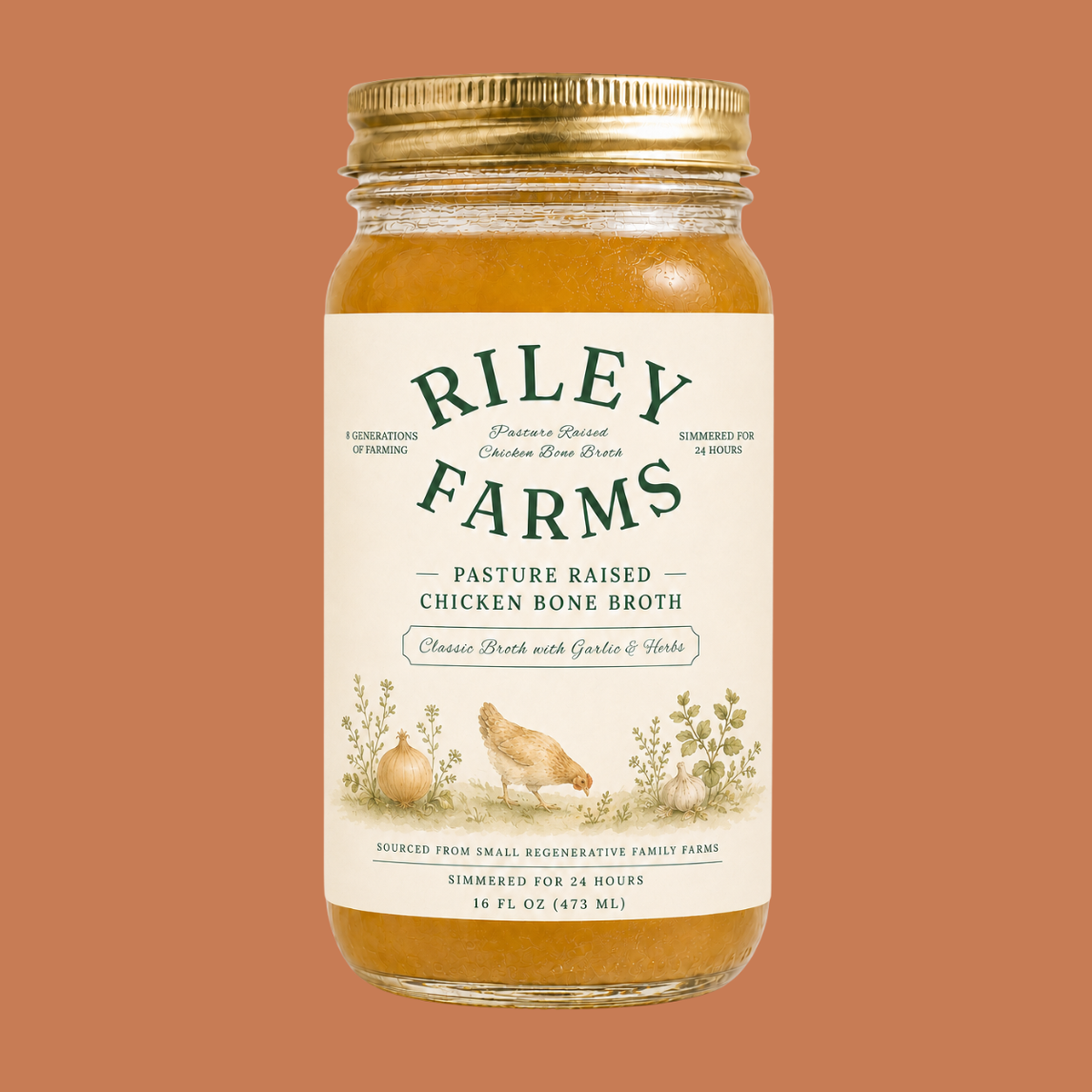 Classic Pasture Raised Chicken Bone Broth
